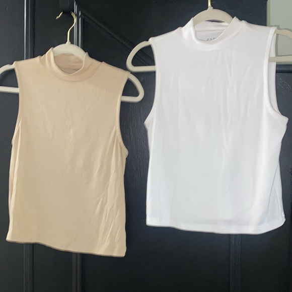 GAP Tops - 2 GAP Women's White and Tan Tank Tops